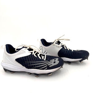 New Balance Baseball Cleats Mens 10 Metal Spikes Navy White Athleti